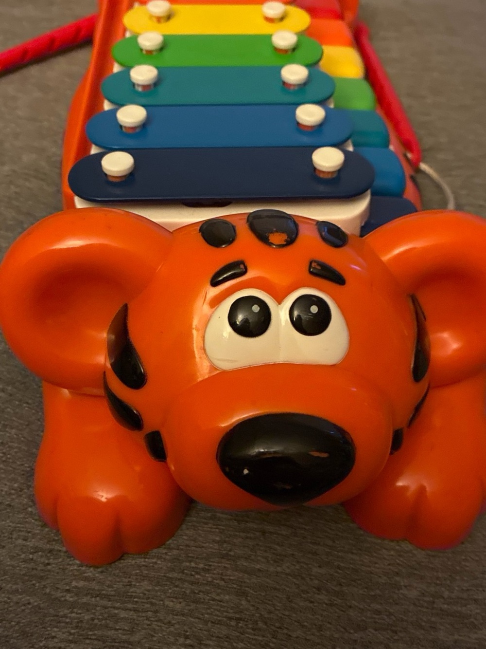 Kids Rainbow Xylophone Toy - Orange Tiger Design